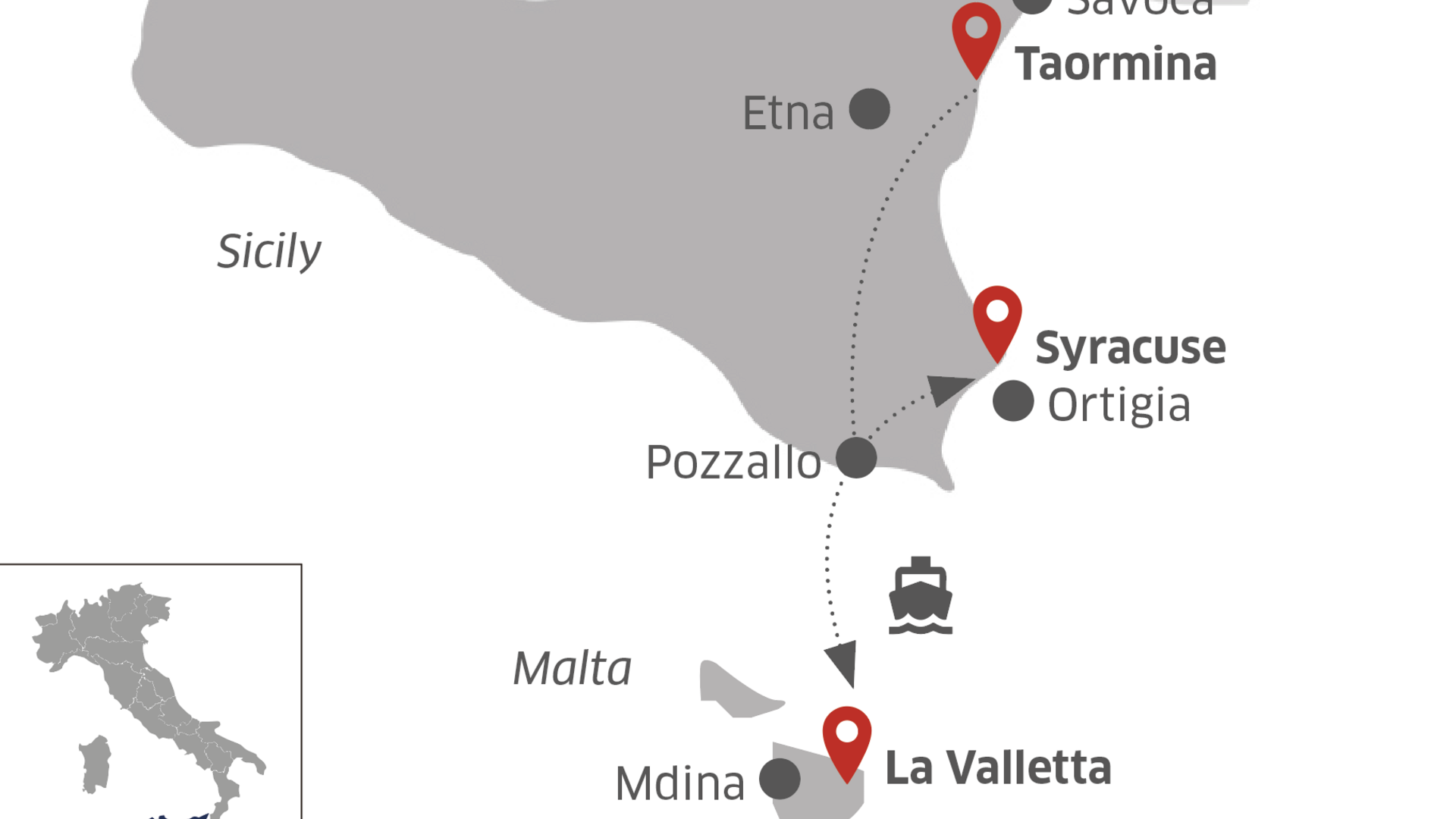 Italy -Malta – Sicily &  Malta  | Echoes of antiquity in the Mediterranean | 8-day Cultural Group Itinerary