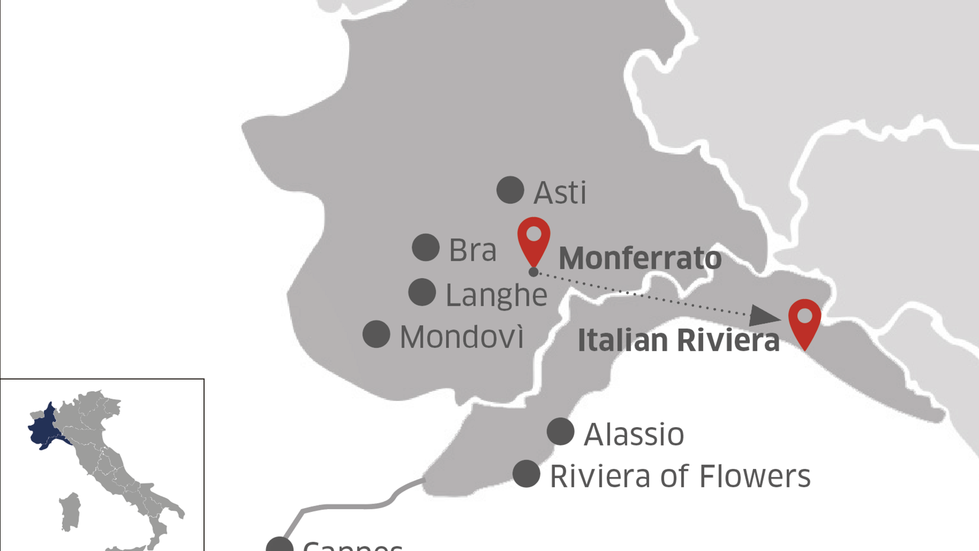 Piedmont & French Riviera | Glitz and wines from Barolo to Cannes | 8-Day Group Tour Piedmont & French Riviera | Glitz and wines from Barolo to Cannes | 8-Day Group Tour